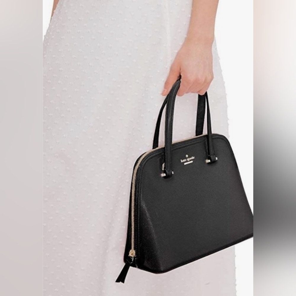 KATE SPADE BLACK BAG PATTERSON DRIVE‎ MEDIUM DOME SATCHEL PURSE GUC